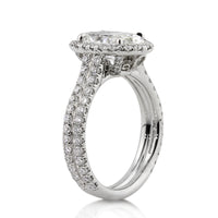 3.44ct Oval Cut Diamond Engagement Ring