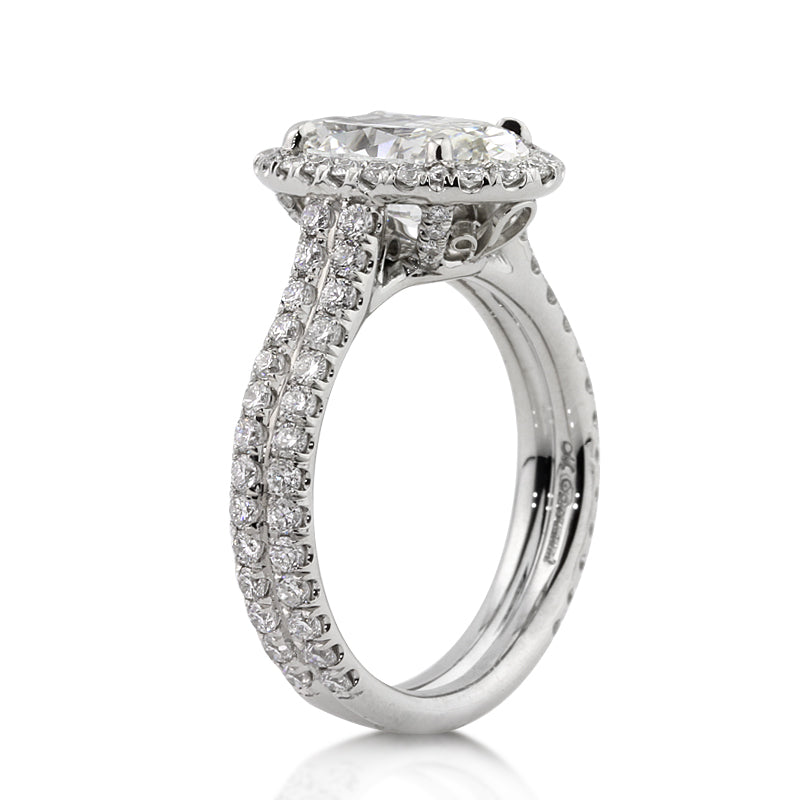 3.44ct Oval Cut Diamond Engagement Ring