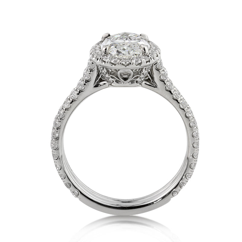3.44ct Oval Cut Diamond Engagement Ring