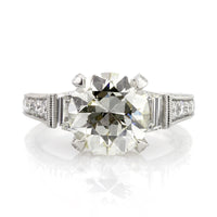 5.50ct Antique European Round Cut Diamond Engagement Ring
