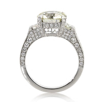 5.50ct Antique European Round Cut Diamond Engagement Ring