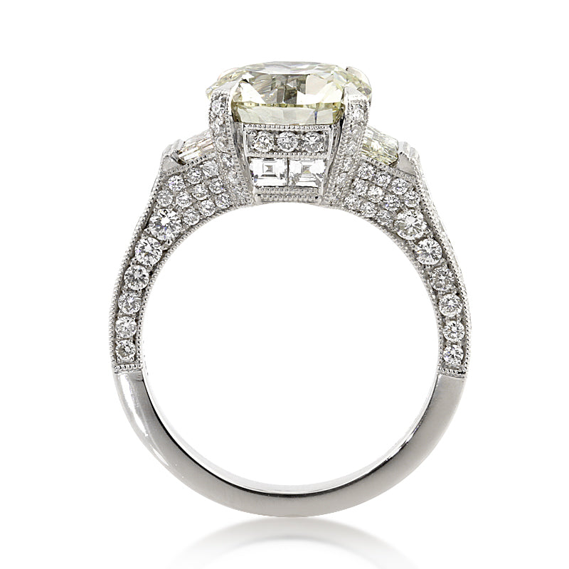 5.50ct Antique European Round Cut Diamond Engagement Ring