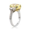 6.37ct Fancy Yellow Cushion Cut Diamond Engagement Ring