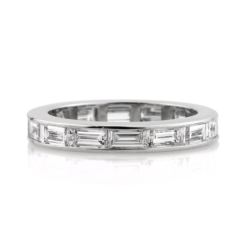 3.20ct Baguette Cut Diamond Eternity Band in Platinum