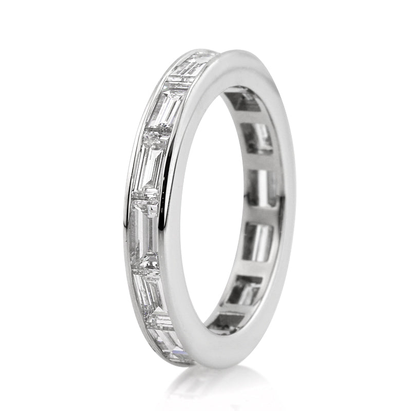 3.20ct Baguette Cut Diamond Eternity Band in Platinum