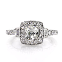 1.79ct Antique Cushion Brilliant Diamond Engagement Ring