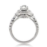 1.79ct Antique Cushion Brilliant Diamond Engagement Ring