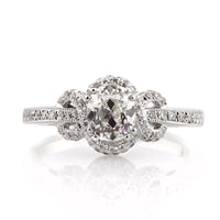 1.34ct Antique Cushion Brilliant Diamond Engagement Ring