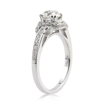 1.34ct Antique Cushion Brilliant Diamond Engagement Ring