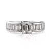 2.14ct Emerald Cut Diamond Engagement Ring