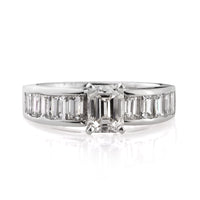 2.14ct Emerald Cut Diamond Engagement Ring