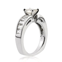 2.14ct Emerald Cut Diamond Engagement Ring