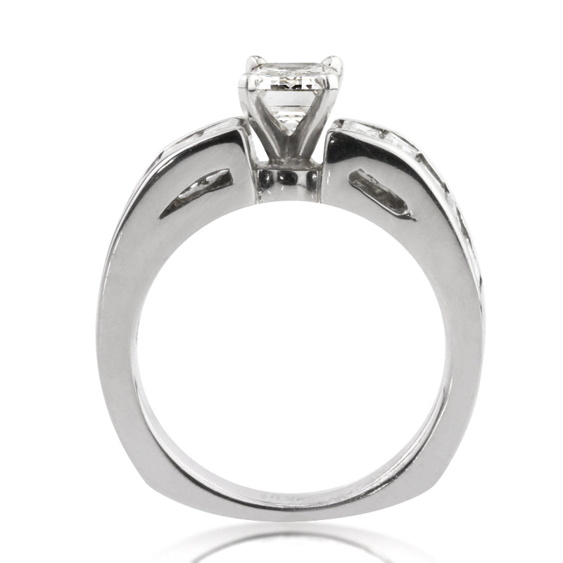 2.14ct Emerald Cut Diamond Engagement Ring