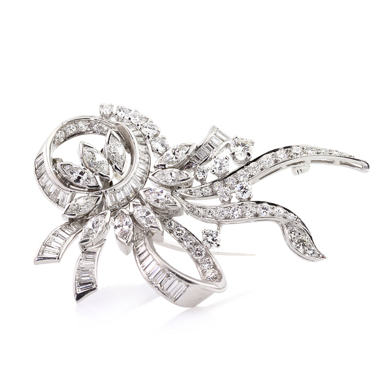 5.83ct Diamond Brooch Pin