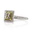 1.86ct Fancy Light Brown Yellow Princess Cut Diamond Engagement Ring