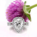 4.66ct Pear Shaped Diamond Engagement Ring