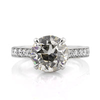 3.53ct Antique European Round Cut Diamond Engagement Ring