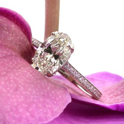 2.35ct Oval Cut Diamond Engagement Ring