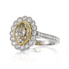 3.09ct Fancy Yellow Oval Cut Diamond Engagement Ring