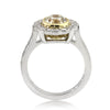 3.09ct Fancy Yellow Oval Cut Diamond Engagement Ring