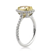 2.60ct Fancy Yellow Pear Shaped Diamond Engagement Ring