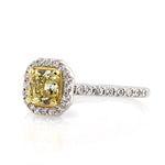 1.40ct Fancy Yellow Radiant Cut Diamond Engagement Ring