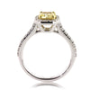 1.40ct Fancy Yellow Radiant Cut Diamond Engagement Ring