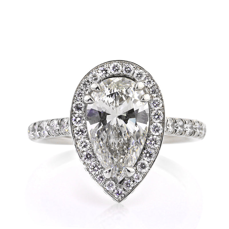 3.20ct Pear Shape Diamond Engagement Ring