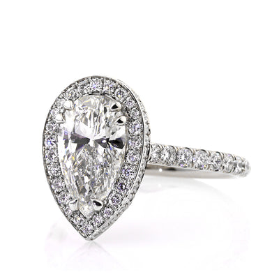 3.20ct Pear Shape Diamond Engagement Ring