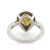 2.87ct Fancy Light Yellow Pear Shaped Diamond Engagement Ring
