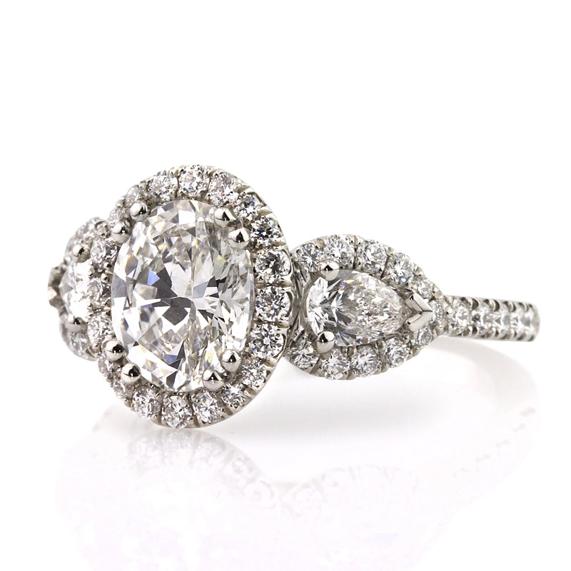 3.17ct Oval Cut Diamond Engagement Ring