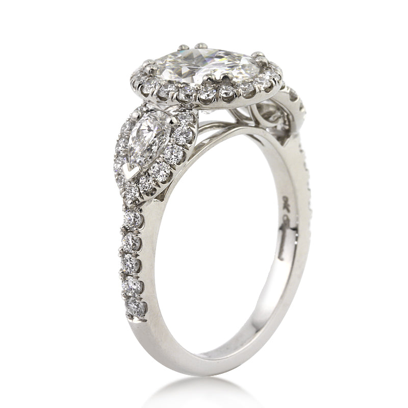 3.17ct Oval Cut Diamond Engagement Ring
