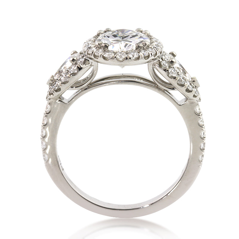 3.17ct Oval Cut Diamond Engagement Ring