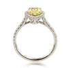 1.76ct Fancy Intense Yellow Pear Shaped Diamond Engagement Ring