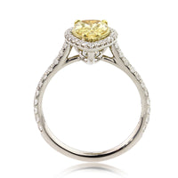 1.76ct Fancy Intense Yellow Pear Shaped Diamond Engagement Ring