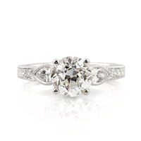 2.32ct Antique European Round Cut Diamond Engagement Ring