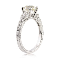 2.32ct Antique European Round Cut Diamond Engagement Ring