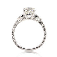 2.32ct Antique European Round Cut Diamond Engagement Ring