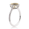 1.35ct Fancy Light Yellow Heart Shaped Diamond Engagement Ring