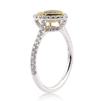 1.35ct Fancy Light Yellow Heart Shaped Diamond Engagement Ring