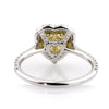 1.35ct Fancy Light Yellow Heart Shaped Diamond Engagement Ring
