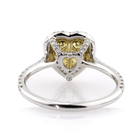 1.35ct Fancy Light Yellow Heart Shaped Diamond Engagement Ring