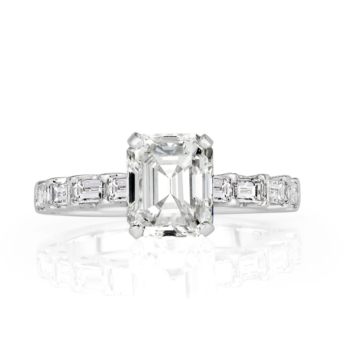 2.70ct Emerald Cut Diamond Engagement Ring