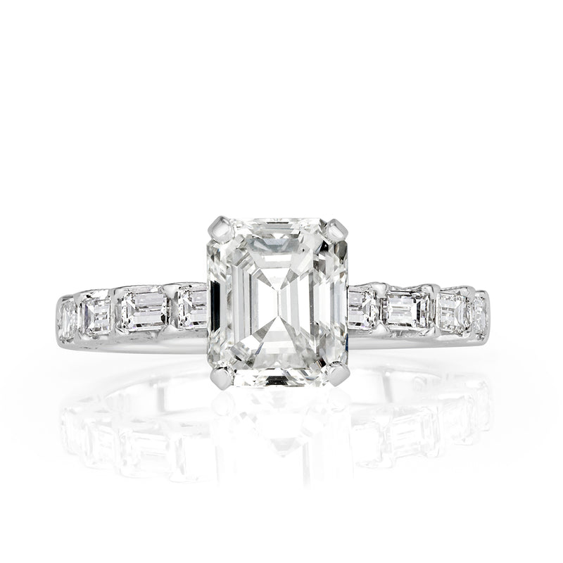 2.70ct Emerald Cut Diamond Engagement Ring