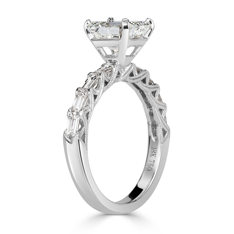 2.70ct Emerald Cut Diamond Engagement Ring