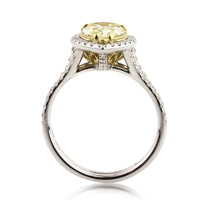 2.52ct Fancy Yellow Pear Shape Diamond Engagement Ring