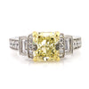 4.25ct Fancy Yellow Radiant Cut Diamond Engagement Ring