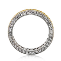 2.00ct Fancy Yellow Round Brilliant Cut Diamond Eternity Band
