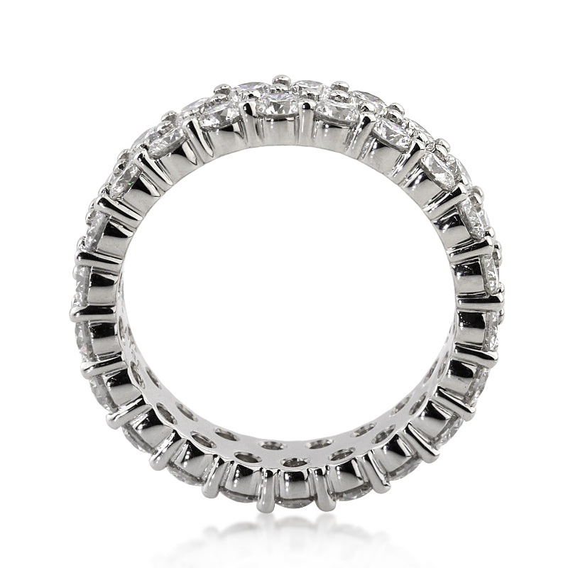 4.00ct Round Brilliant Cut Two Row Diamond Eternity Band