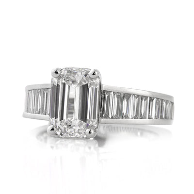 4.31ct Emerald Cut Diamond Engagement Ring